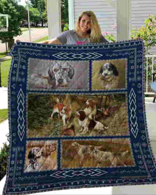 English Setter 3D Quilt Blanket