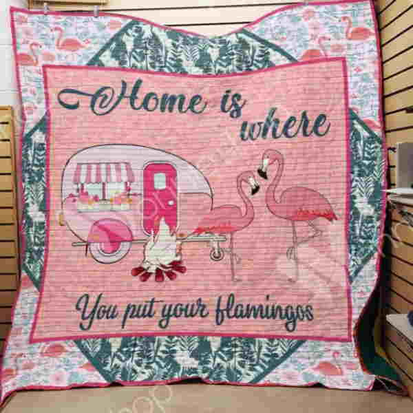 Family Flamingo 3D Quilt Blanket