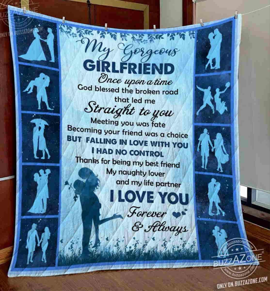 Family Girlfriend Straight To You Quilt Blanket