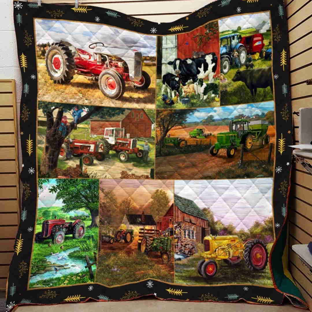 Farming Tractor 3D Quilt Blanket