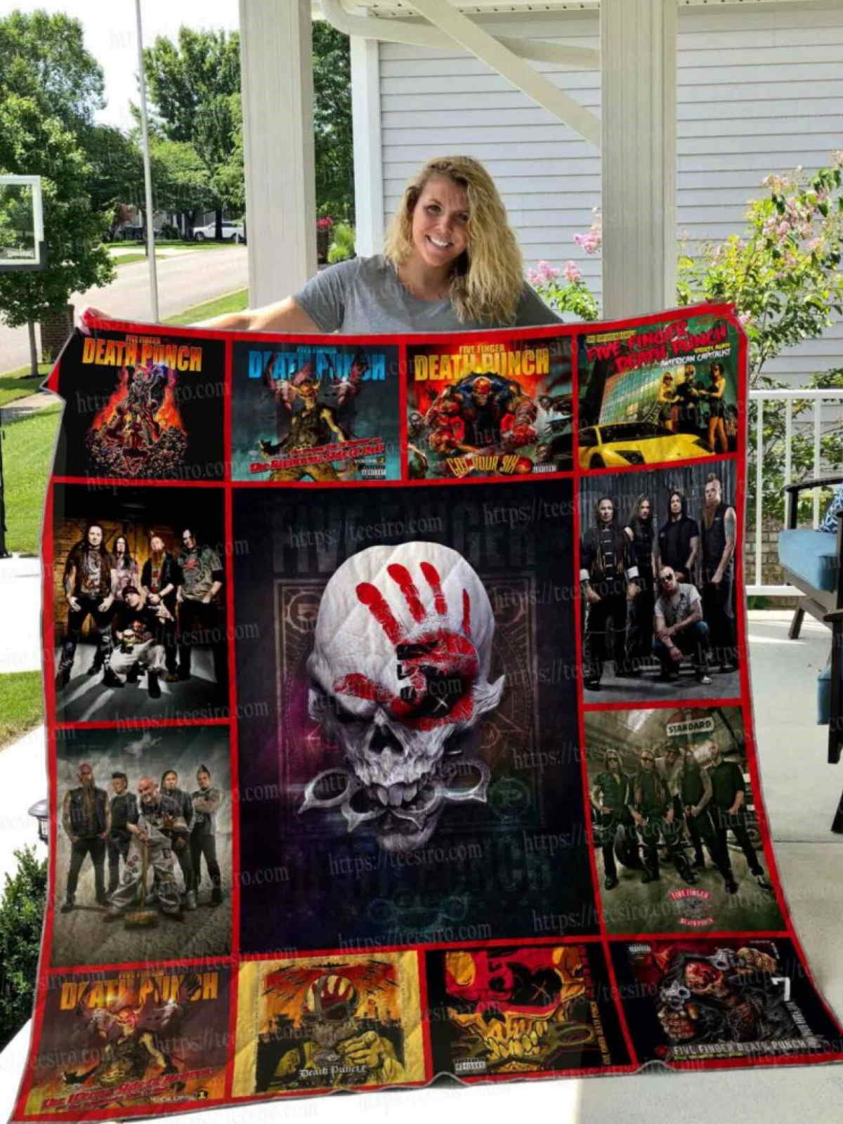 Five Finger Death Punch Quilt Blanket