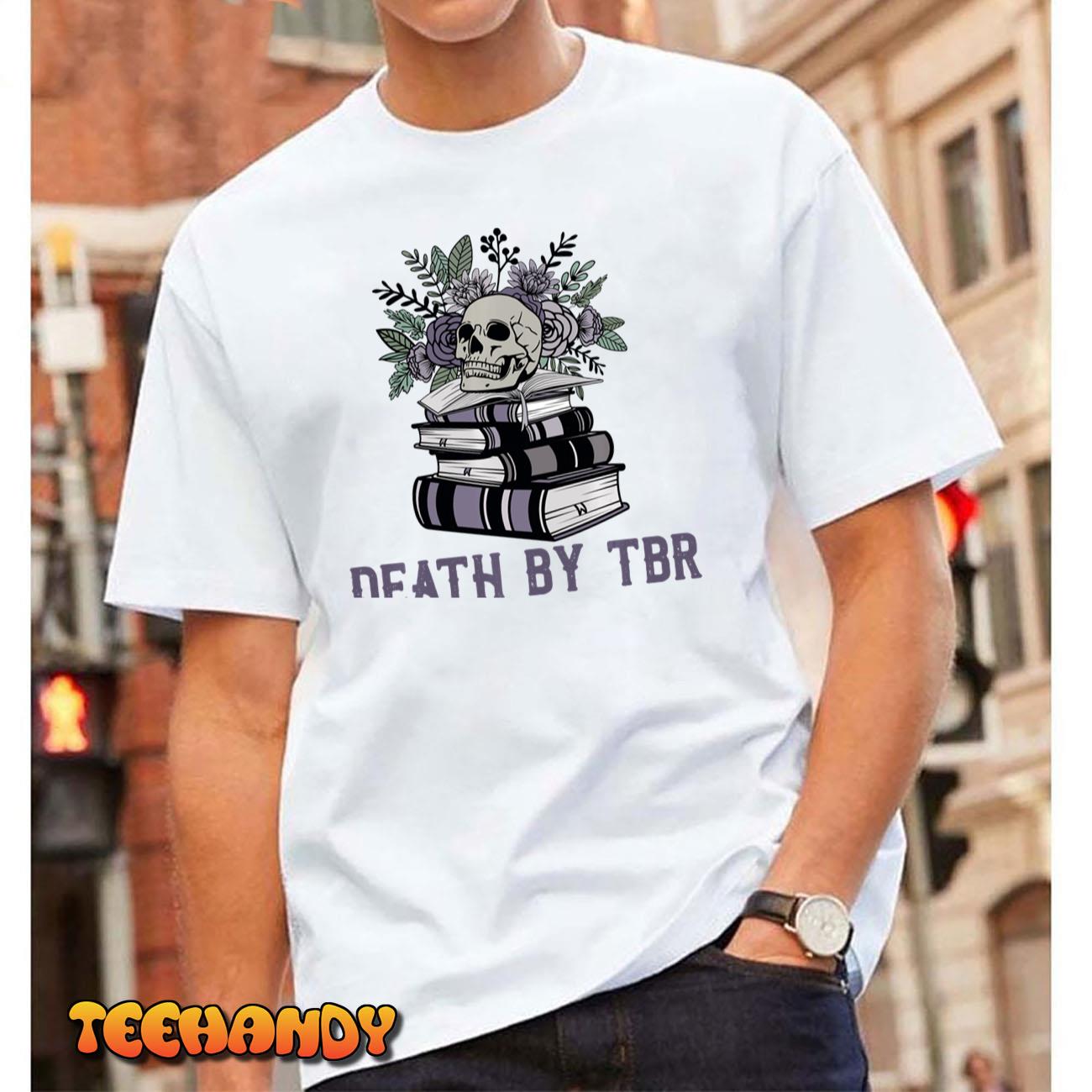 Floral Skull Book Death By TBR Book Reading Lovers Librarian Pullover Hoodie