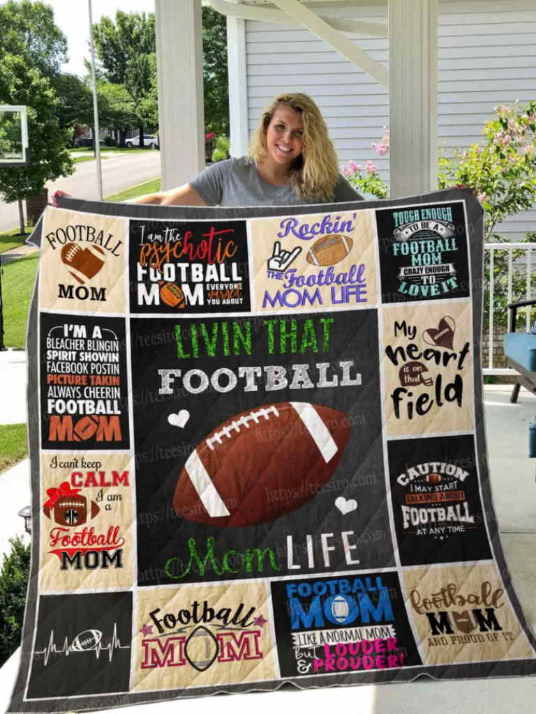 Football Mom Blankeyt 3D Quilt Blanket