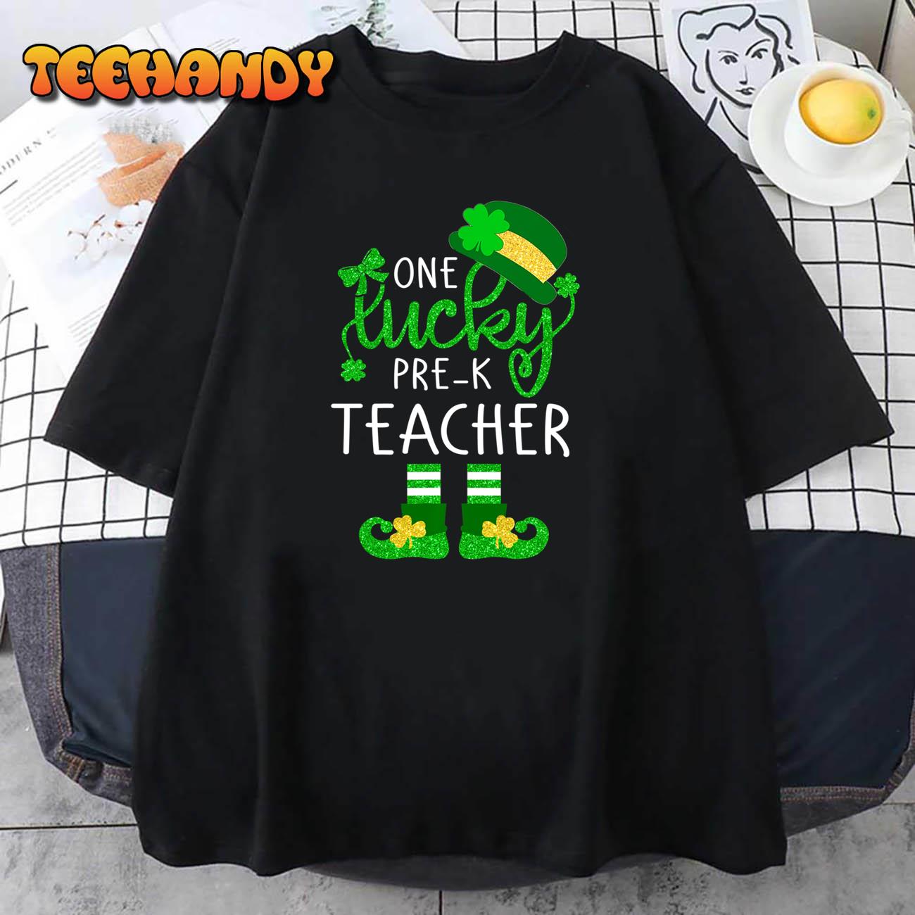 Funny One Lucky Kindergarten Teacher St. Patricks Day Irish Pullover Hoodie