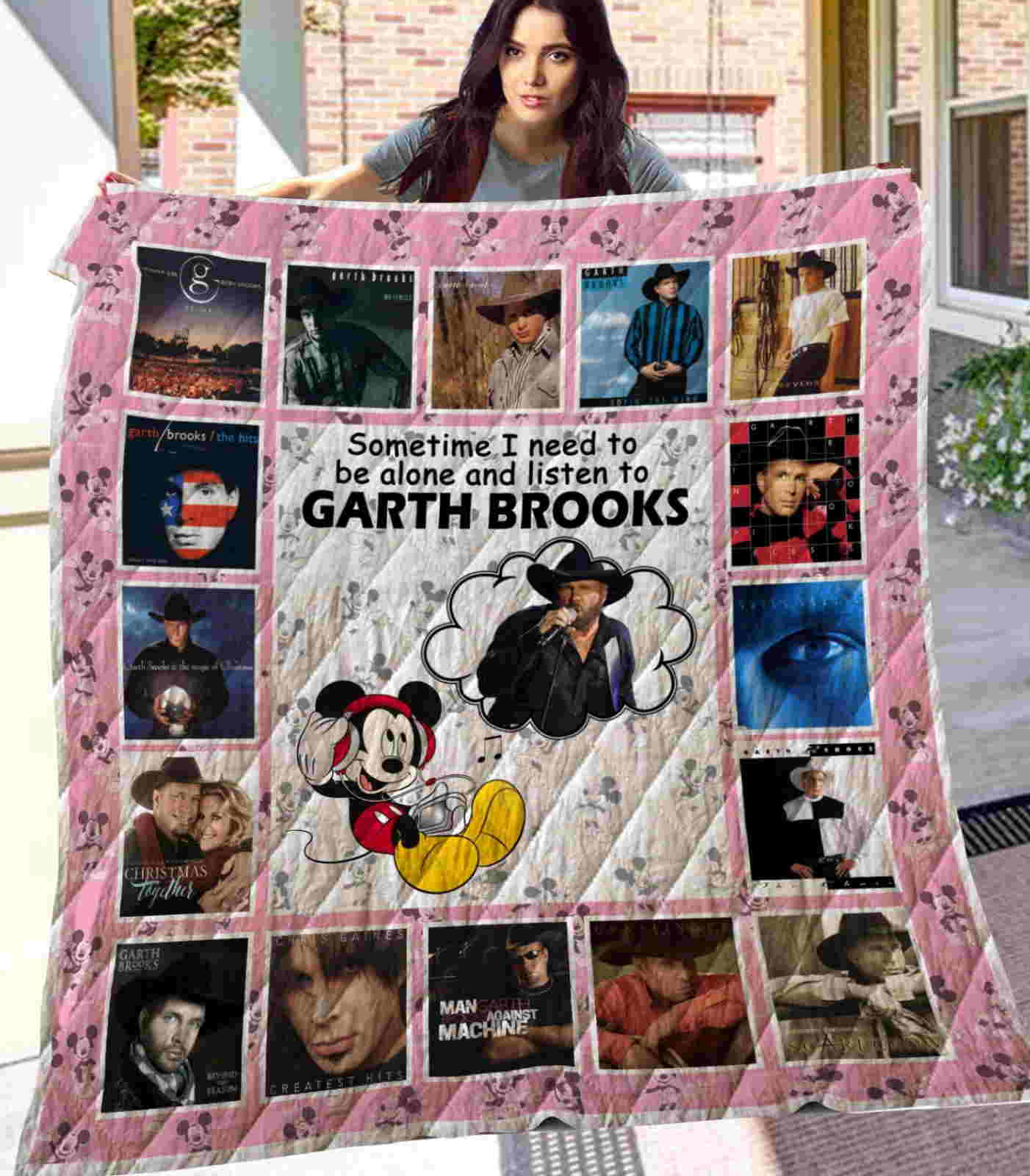 Garth Brooks Mickey 3D Quilt Blanket