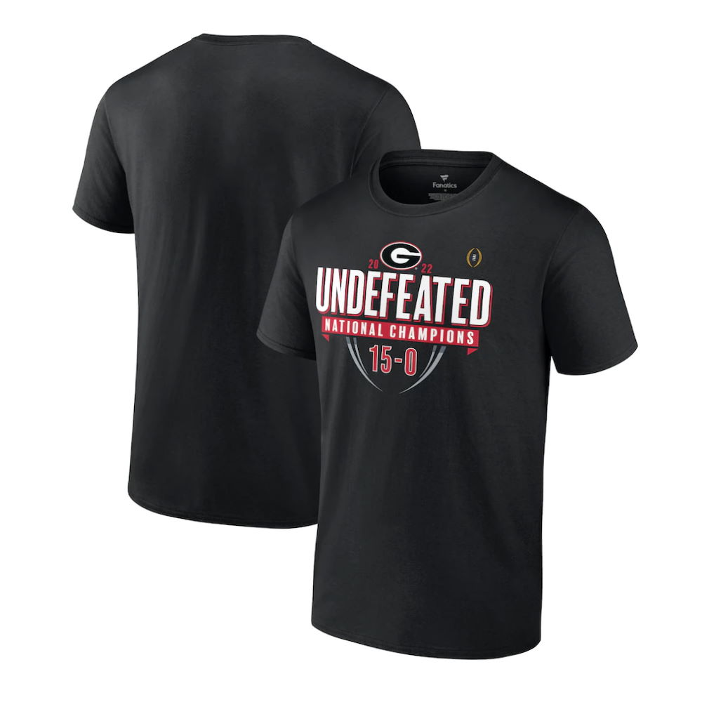 Georgia Bulldogs College Football Playoff 2022 National Champions Hometown Undefeated T-Shirt