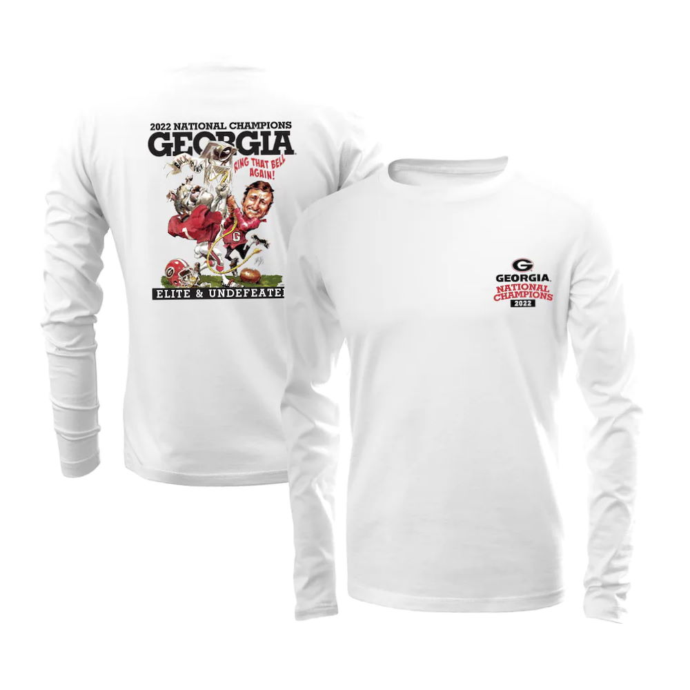 Georgia Bulldogs College Football Playoff 2022 National Champions Illustration Long Sleeve T-Shirt