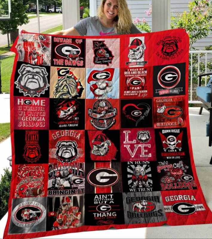 Georgia Bulldogs Football 3D Quilt Blanket