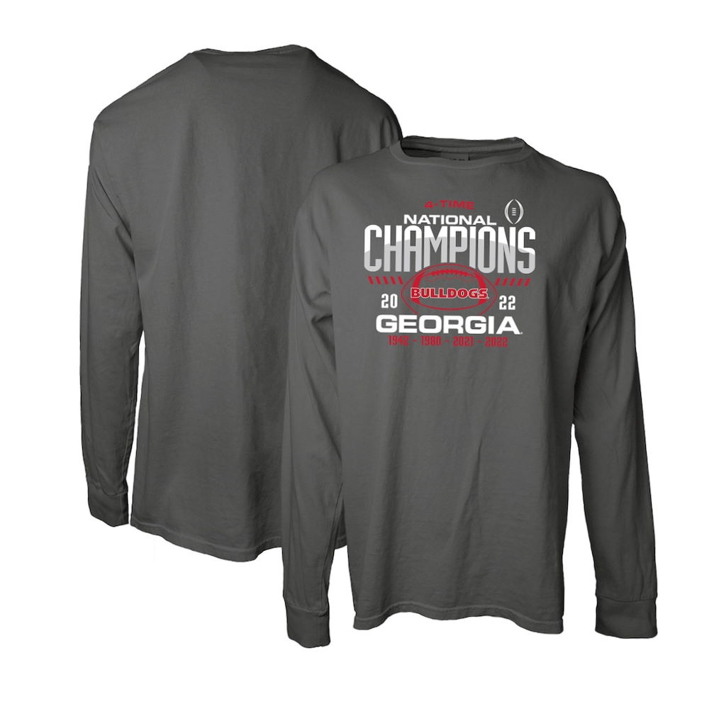 Georgia Bulldogs Four-Time College Football National Champions Long Sleeve