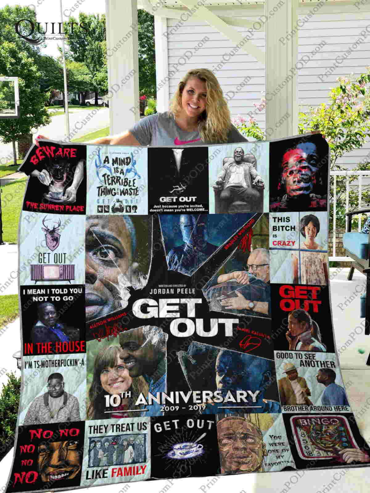 Get Out Movie 3D Quilt Blanket