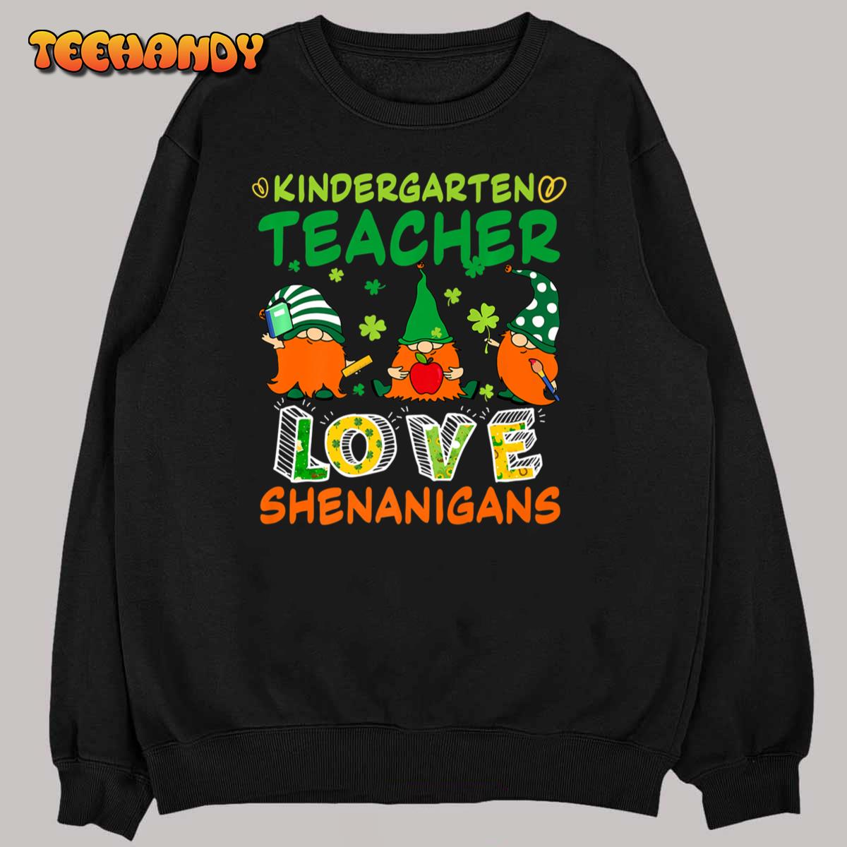 Gnome Kindergarten Teachers Love Shenanigans St Patricks Day Premium T-Shirt
