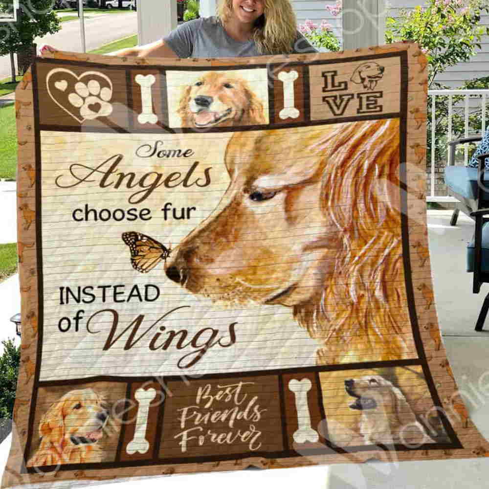 Golden Retriever I Can Love 3D Quilt Blanket