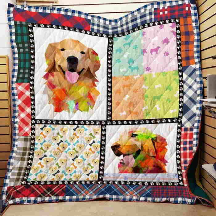 Golden Retriever Lovers 3D Quilt Blanket