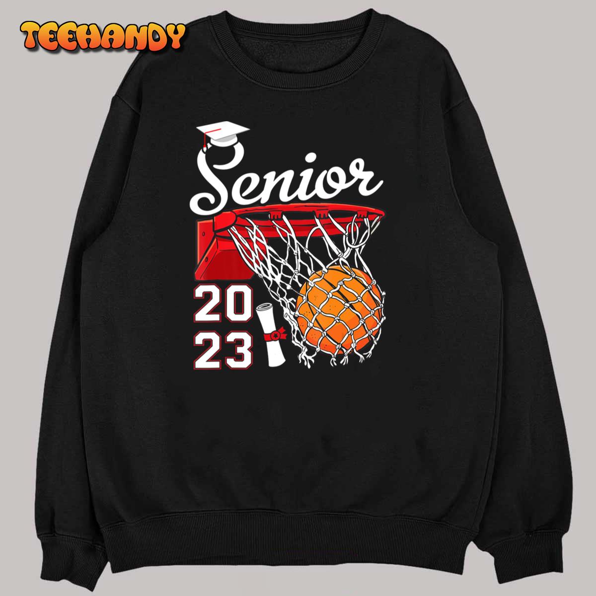 Graduate Senior Class 2023 Graduation Basketball Player Gift T-Shirt