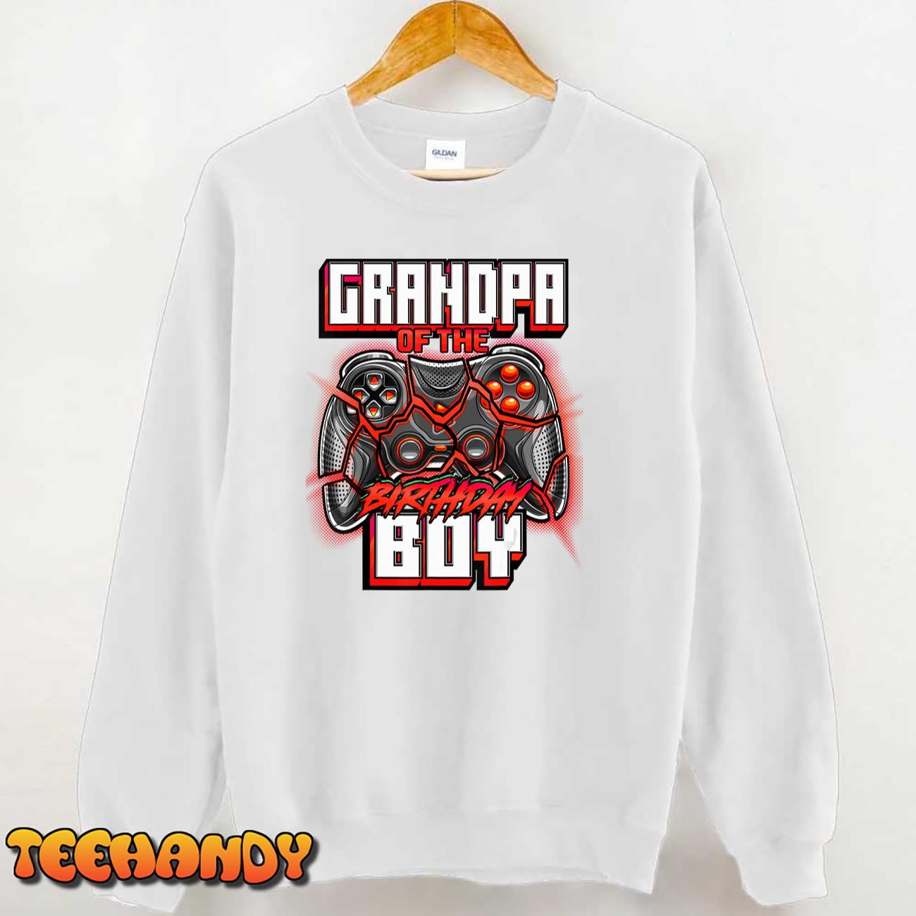 Grandpa of the Birthday Boy Matching Family Video Game Party T-Shirt