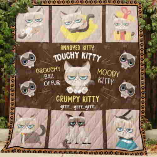 Grumpy Cat ,Grrr 3D Quilt Blanket