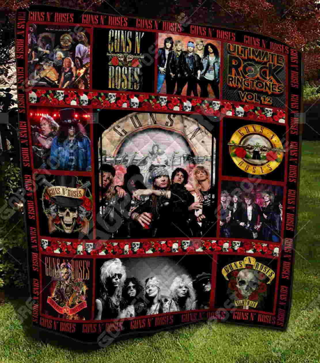 Guns N’ Roses Like 3D Quilt Blanket