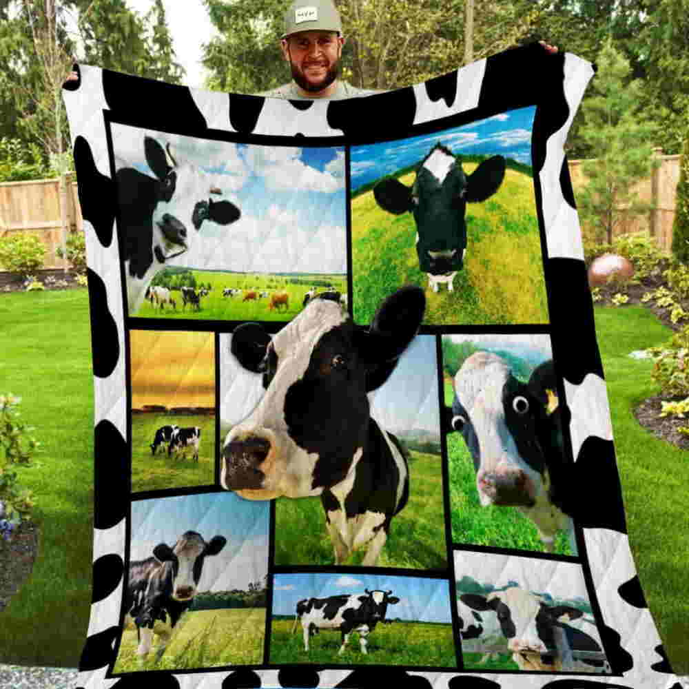 Happy Cows Washable 3D Quilt Blanket