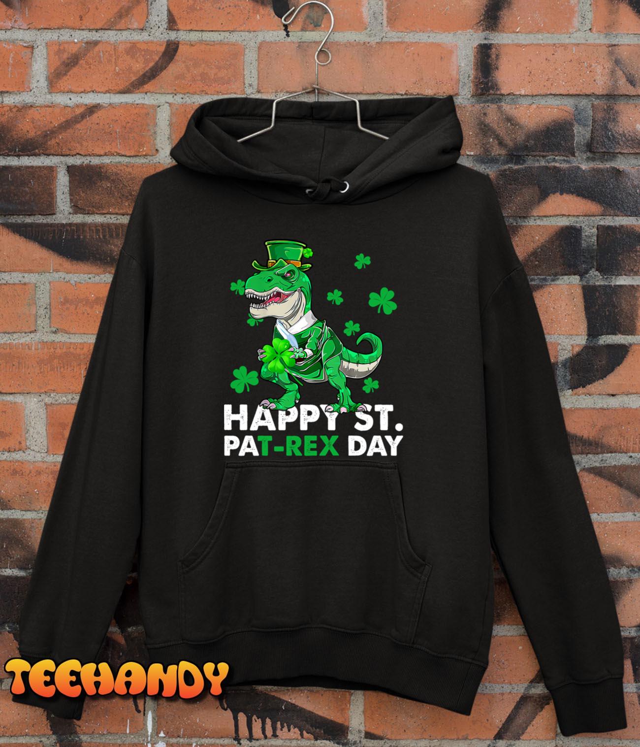 Happy St Pat T-Rex Saint Patrick’s Day Dinosaur Boys Kids T-Shirt