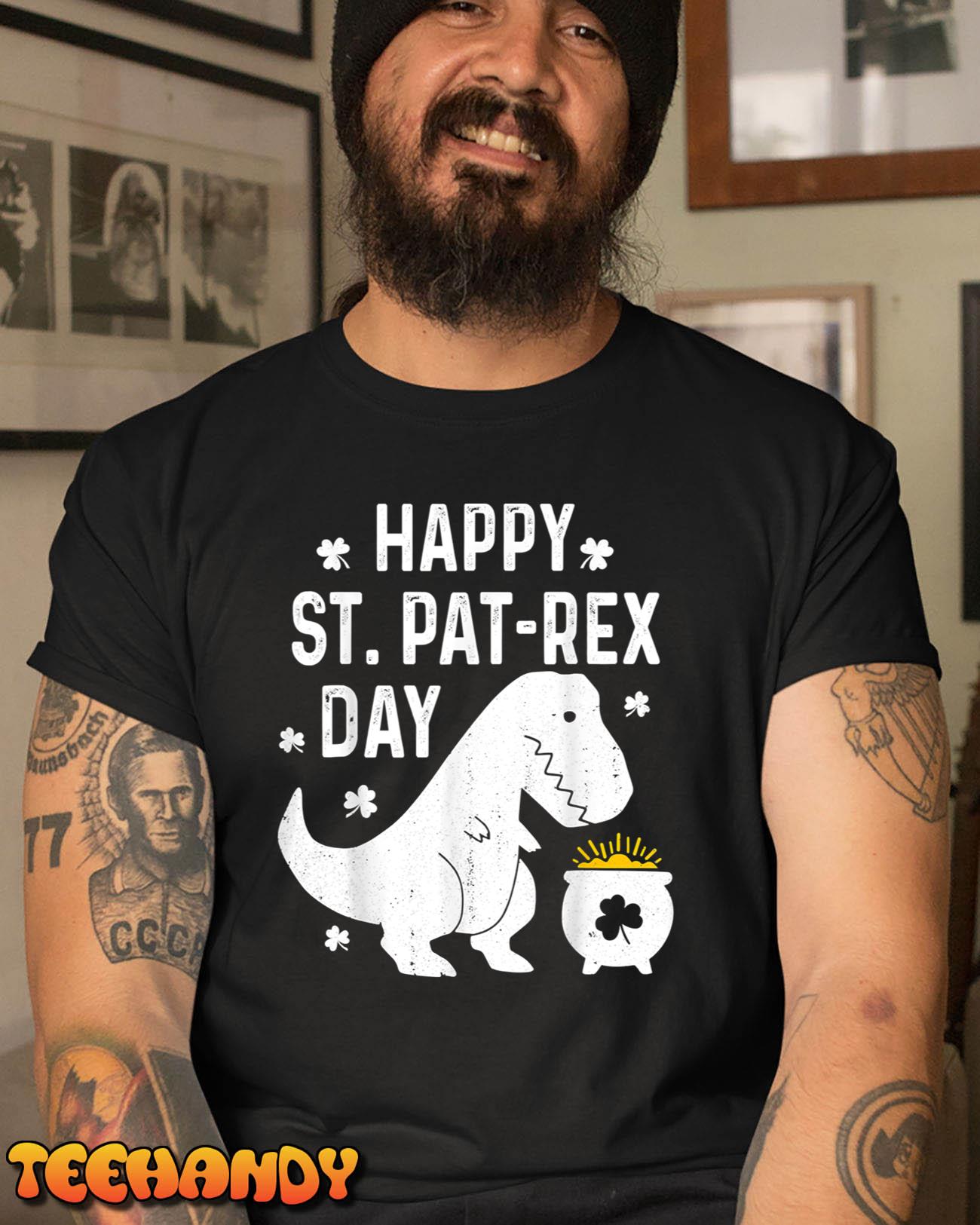 Happy St Pat-Rex Day Funny Dinosaur St Patrick Day T-Shirt