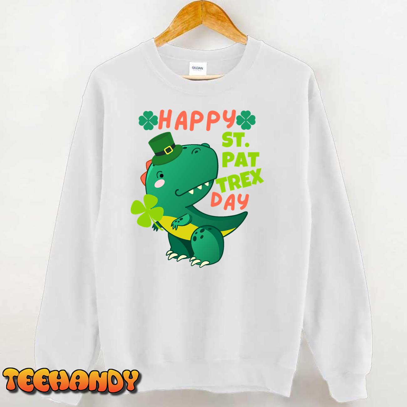 Happy St. Pattrex Day, Cute and Funny Dinosaur for St. Patrick’s Day T-Shirt