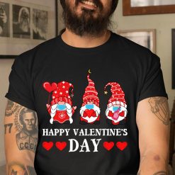 Happy Valentines Day Gnome Funny Valentine Gifts For Her Him Long Sleeve T-Shirt