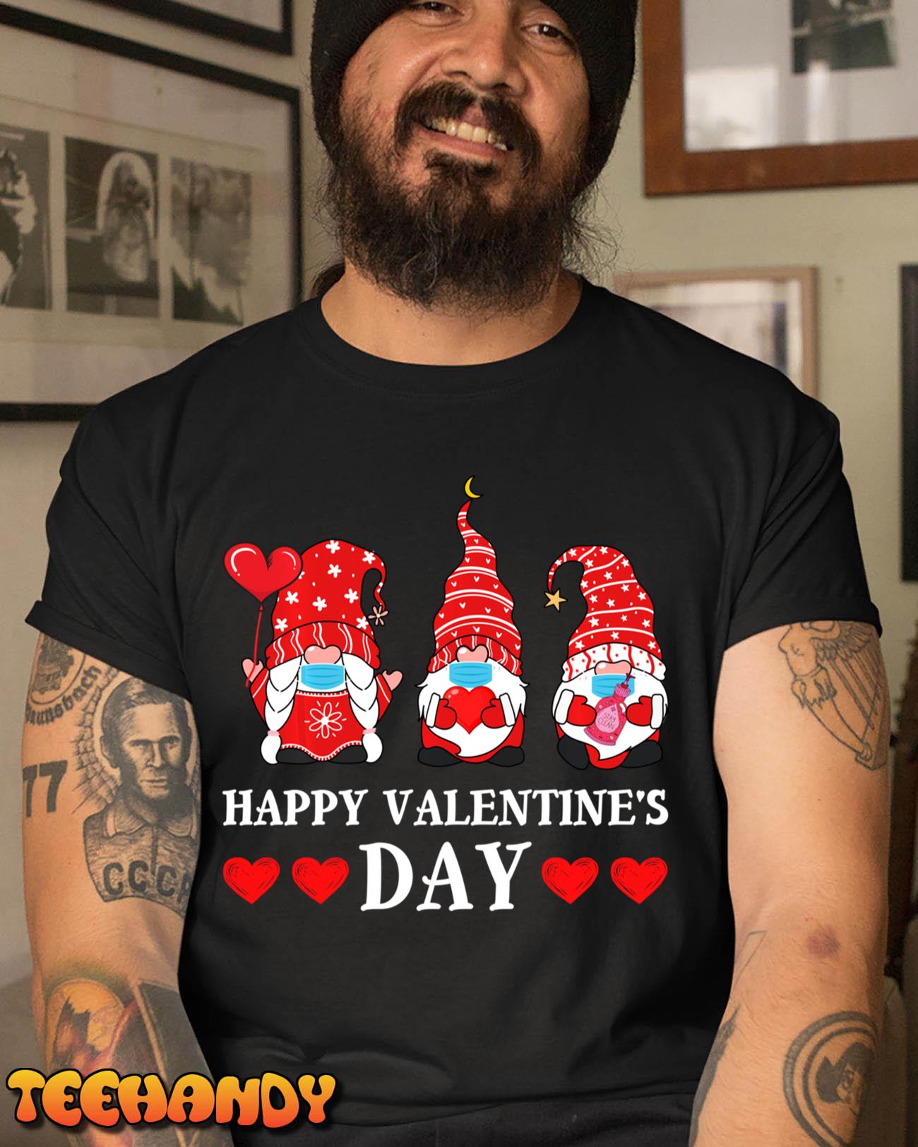 Happy Valentines Day Gnome Funny Valentine Gifts For Her Him Long Sleeve  T-Shirt