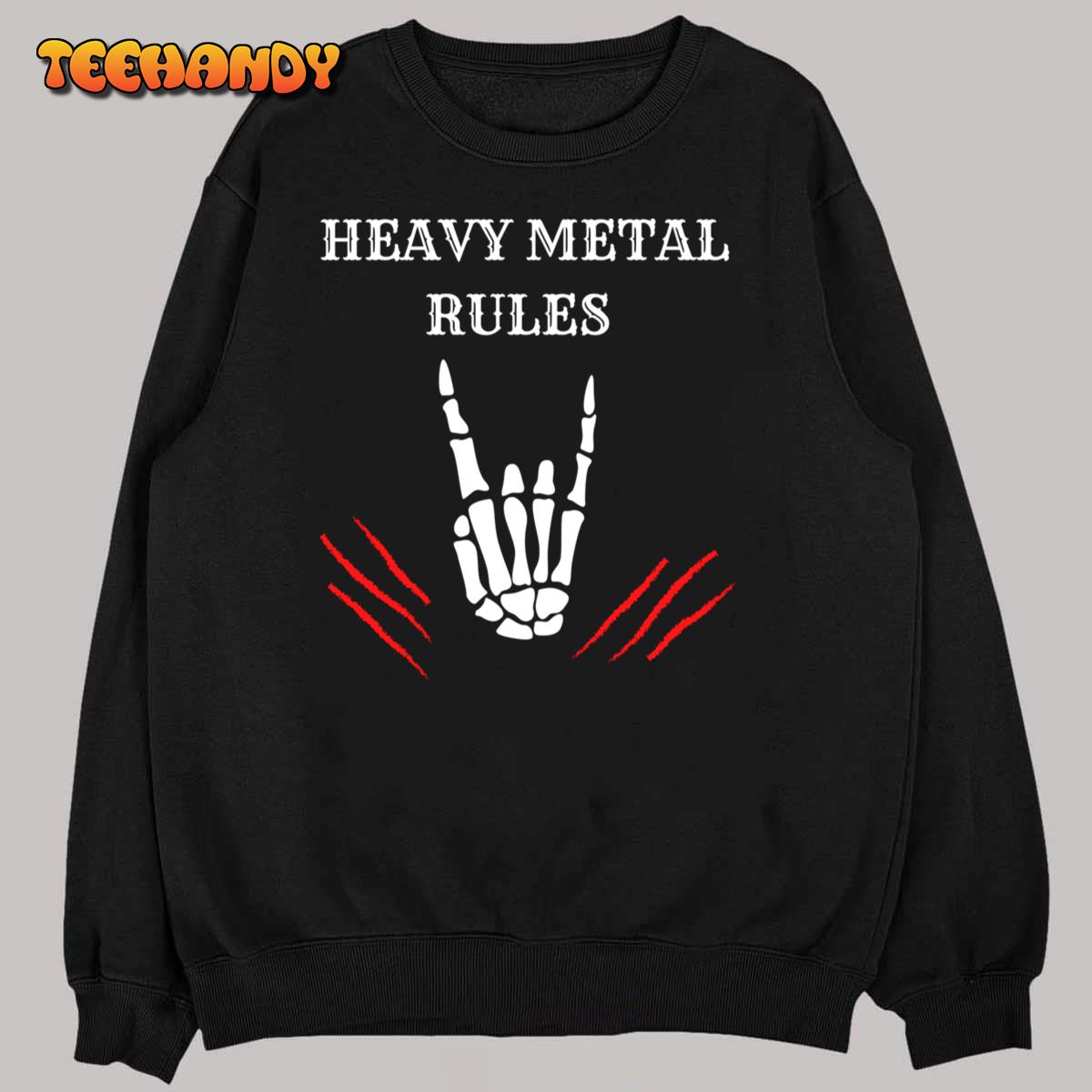 Heavy Metal Rules Art Design T-Shirt