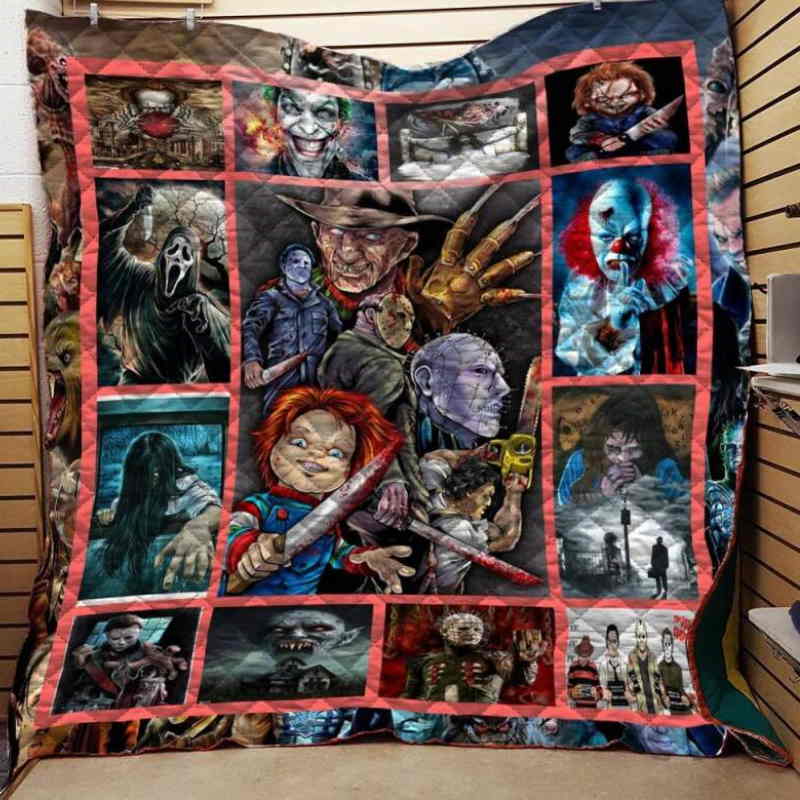 Horror Squad Quilt Blanket