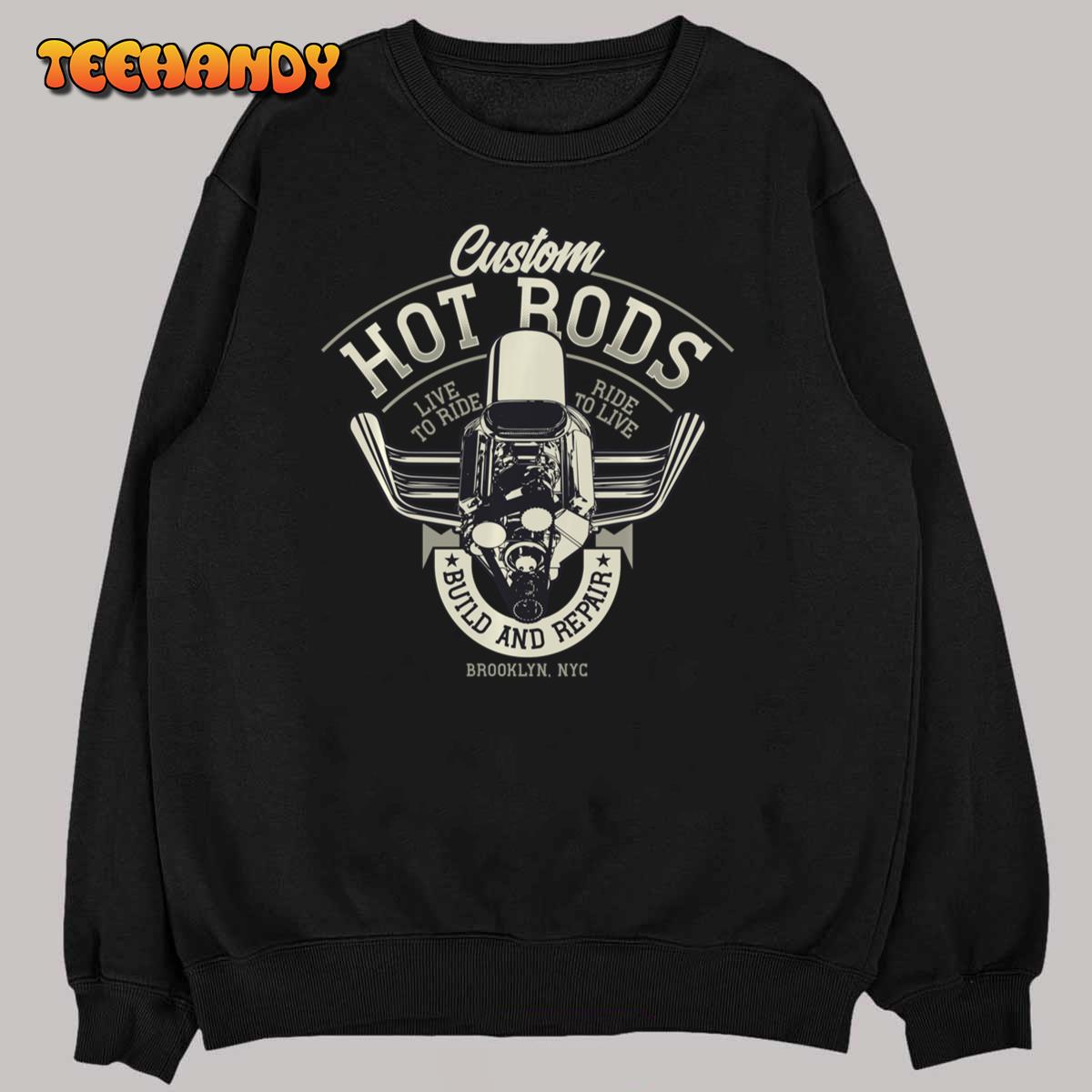 Hot Rod Vintage Old Classic Race Car Sweatshirt