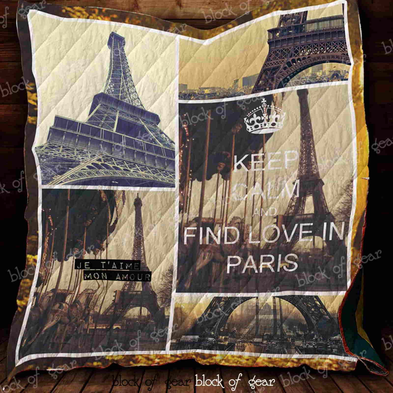 I Heart Paris Quilt Blanket