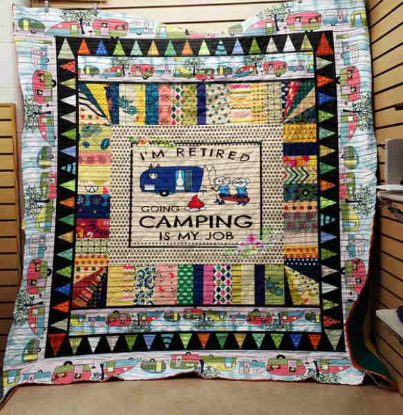 I’M Retired Going Camping 3D Quilt Blanket