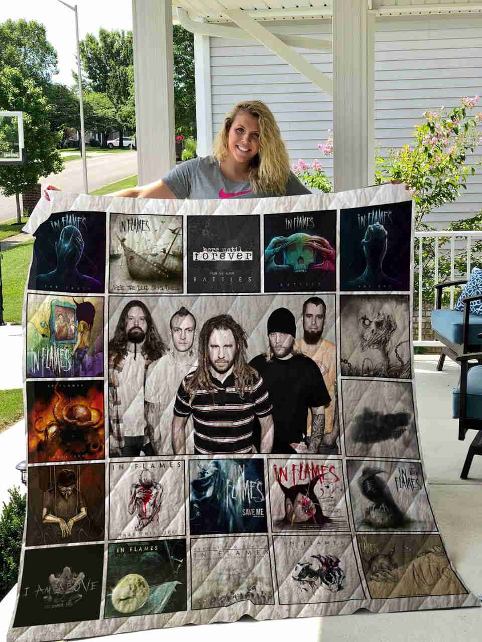 In Flames Singles Quilt Blanket