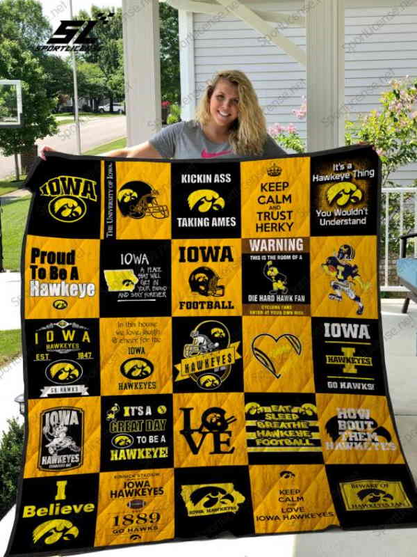 Iowa Haweyes 3D Quilt Blanket