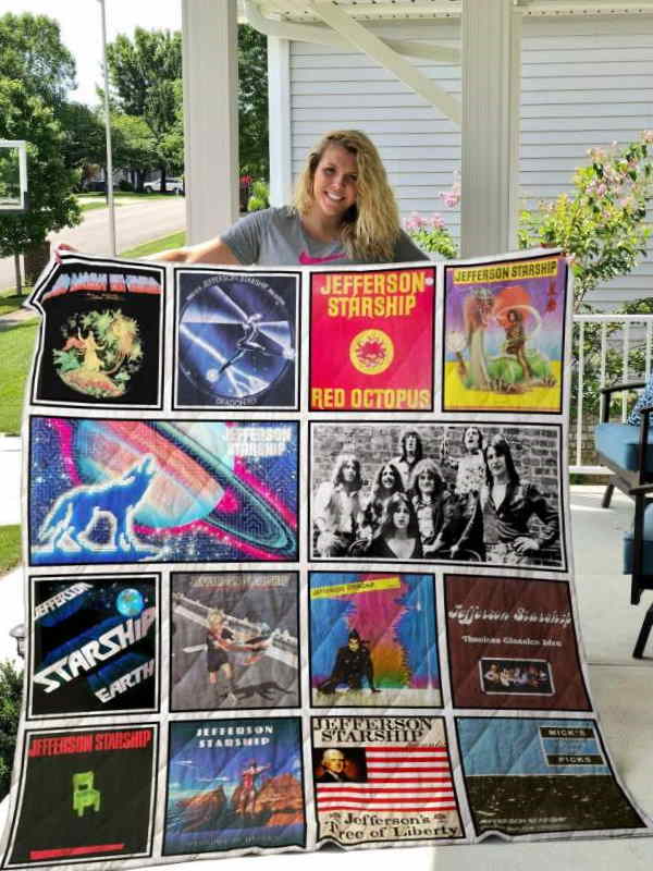 Jefferson Starship 3D Customized Quilt Blanket