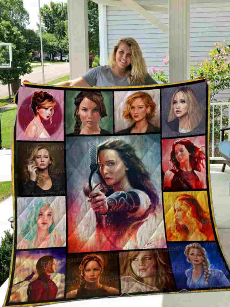 Jennifer Lawrence 3D Quilt Blanket