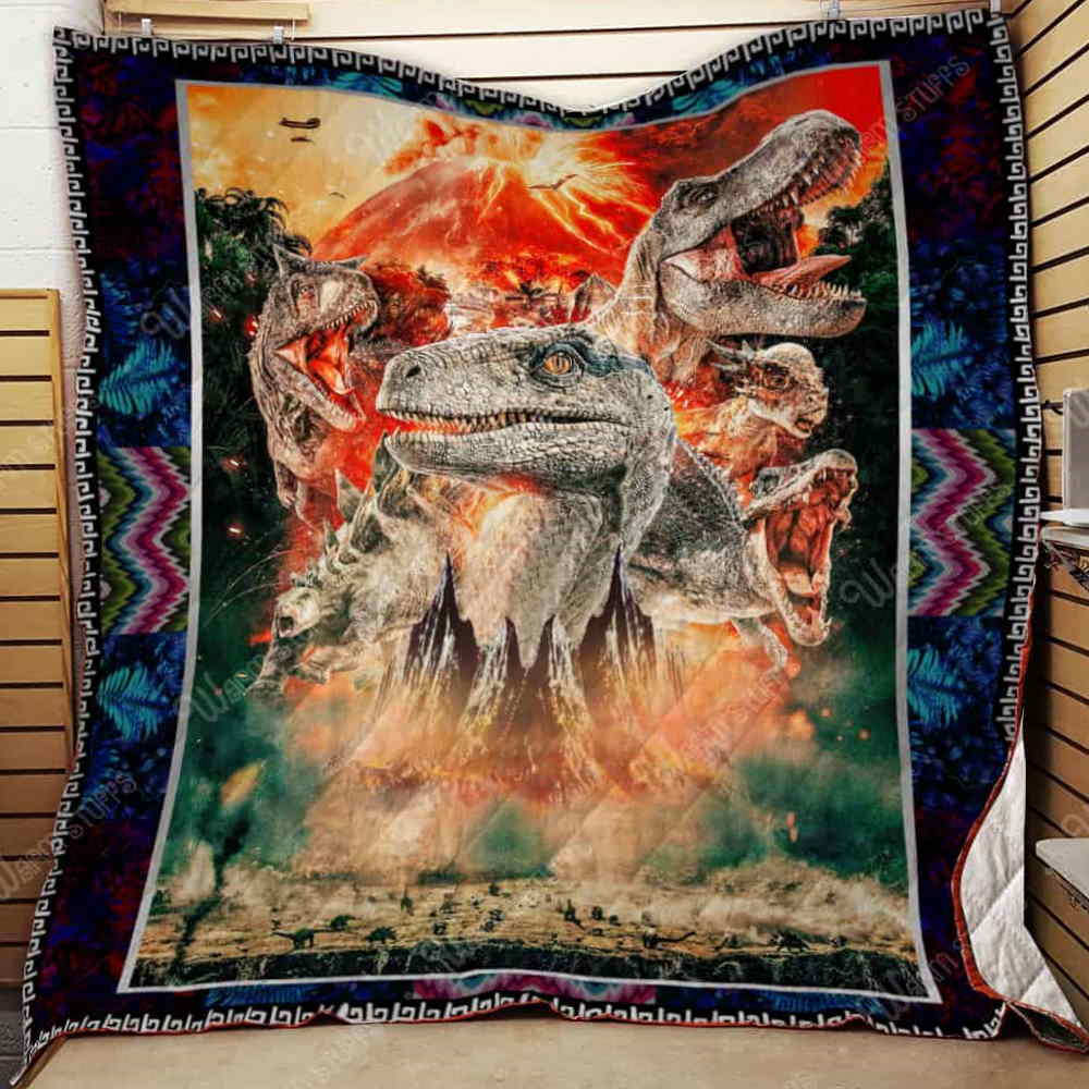 Jurassic 3D Customized Quilt Blanket