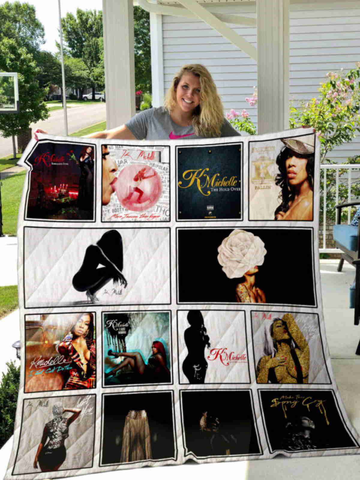 K. Michelle 3D Quilt Blanket