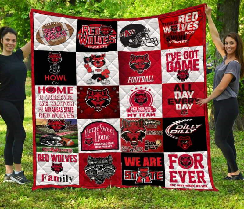 Kansas State Red Wolves 3D Quilt Blanket