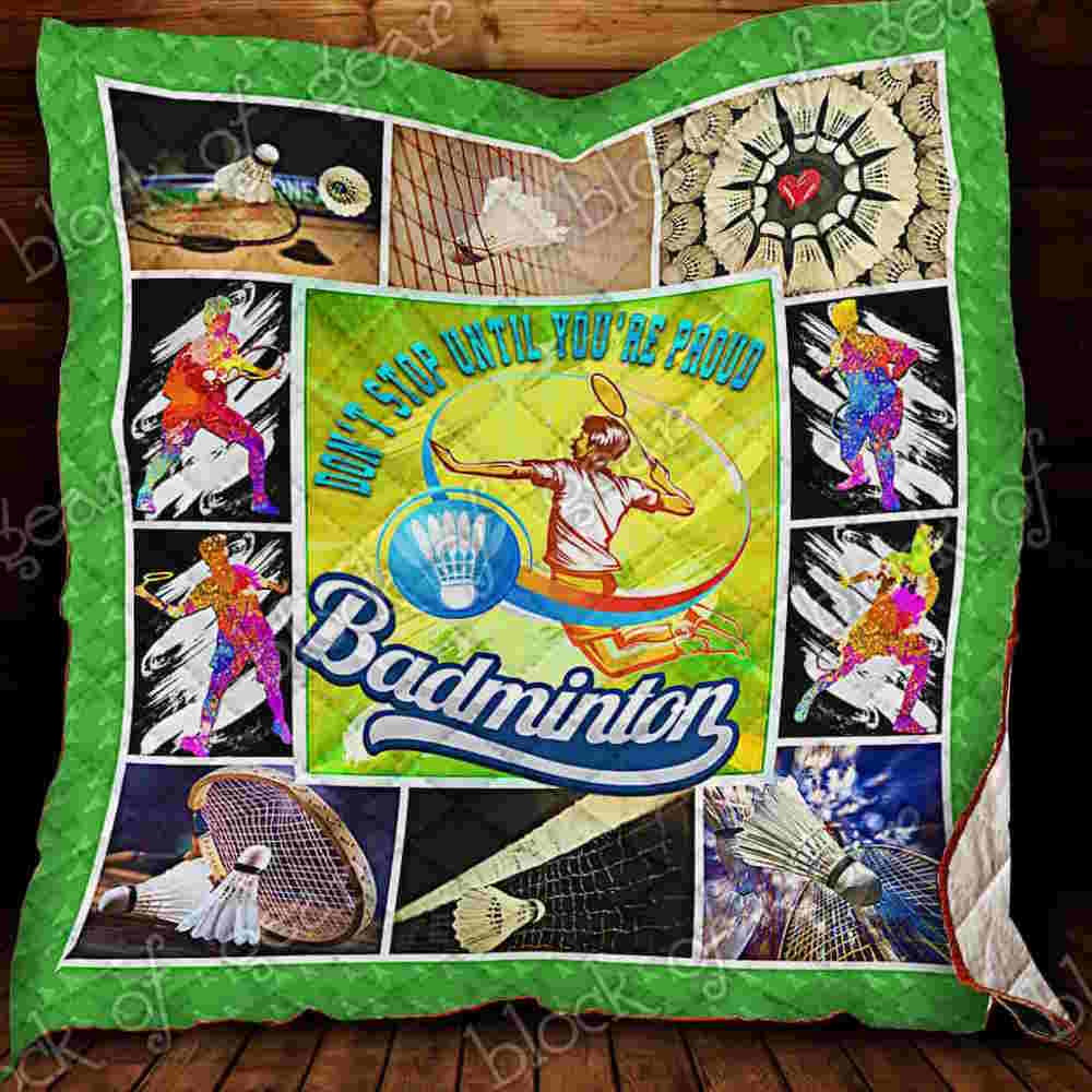 Keep Playing Badminton 3D Quilt Blanket