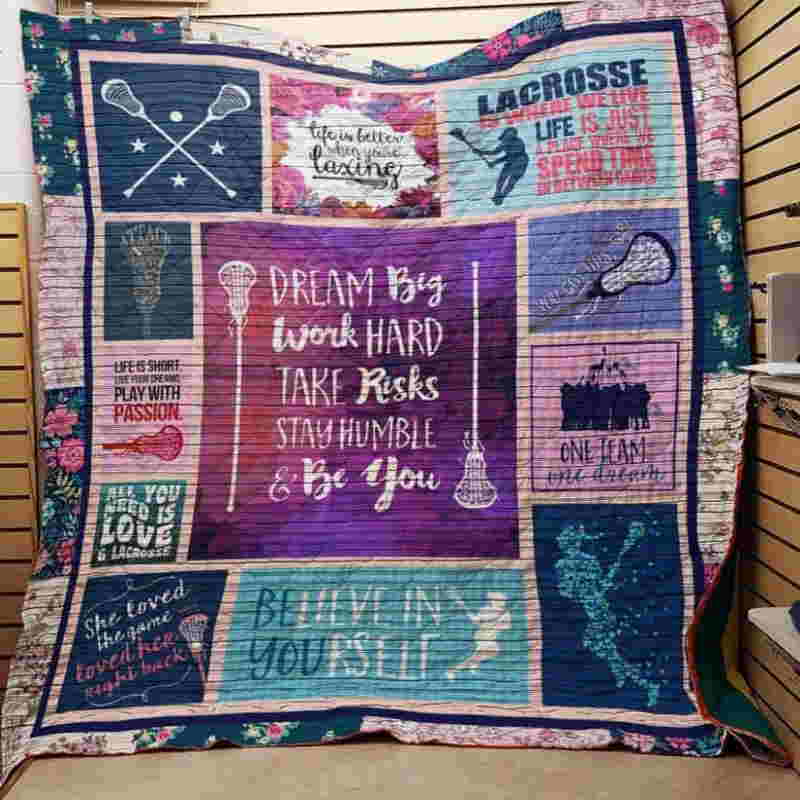 Lacrosse Girl 3D Quilt Blanket