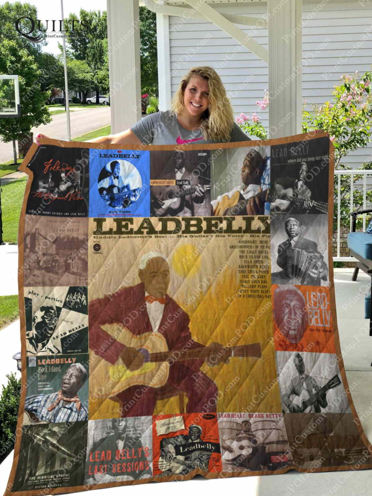 Lead Belly Albums 3D Quilt Blanket