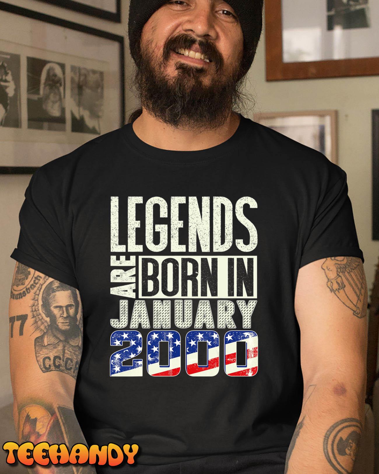 Legends Born In JANUARY 2000 Being 20 Years Old Awesome T-Shirt