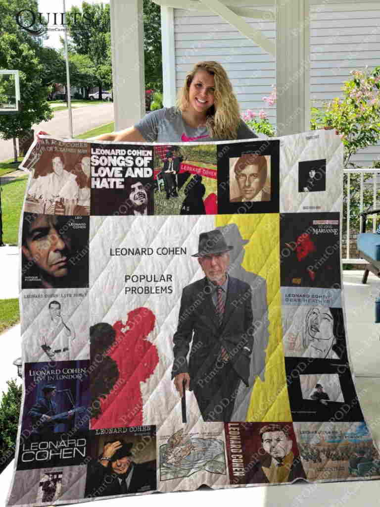 Leonard Cohen Albums 3D Quilt Blanket