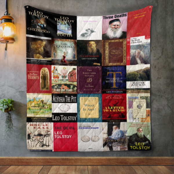 Lev Nikolayevich Tolstoy Books 3D Quilt Blanket