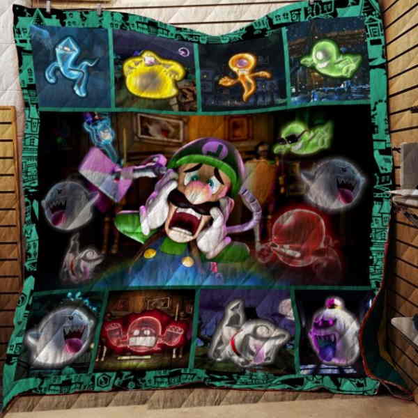 Luigis Mansion Dark Moon 3D Quilt Blanket