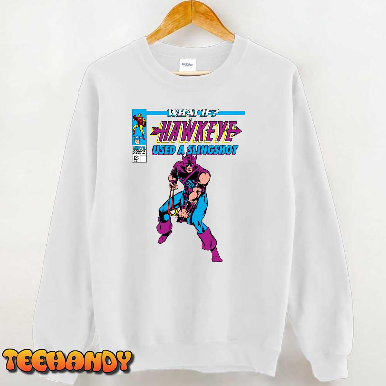 Marvel What If Hawkeye Used A Slingshot Comic Cover Sweatshirt