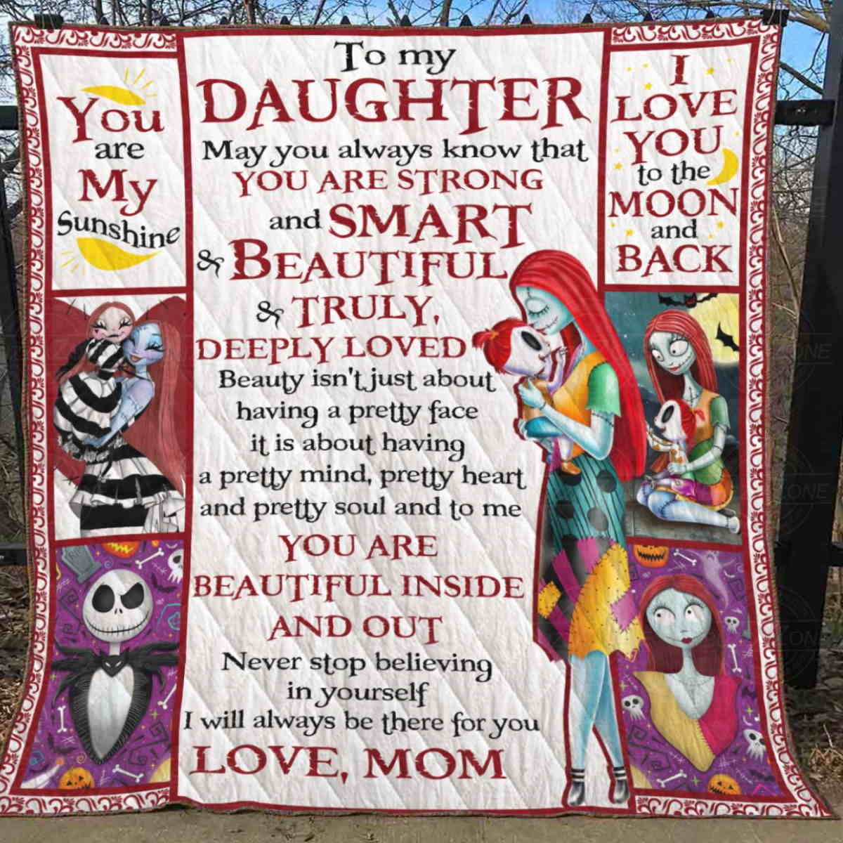 May You Always Know That You Are Strong And Smart The Nightmare Before Christmas Quilt Blanket