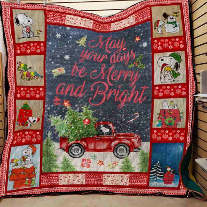 May Your Days Be Merry And Bright Quilt Blanket