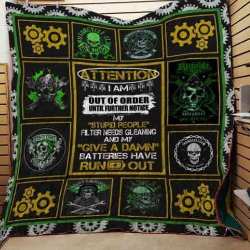 Mechanic Attention 3D Quilt Blanket